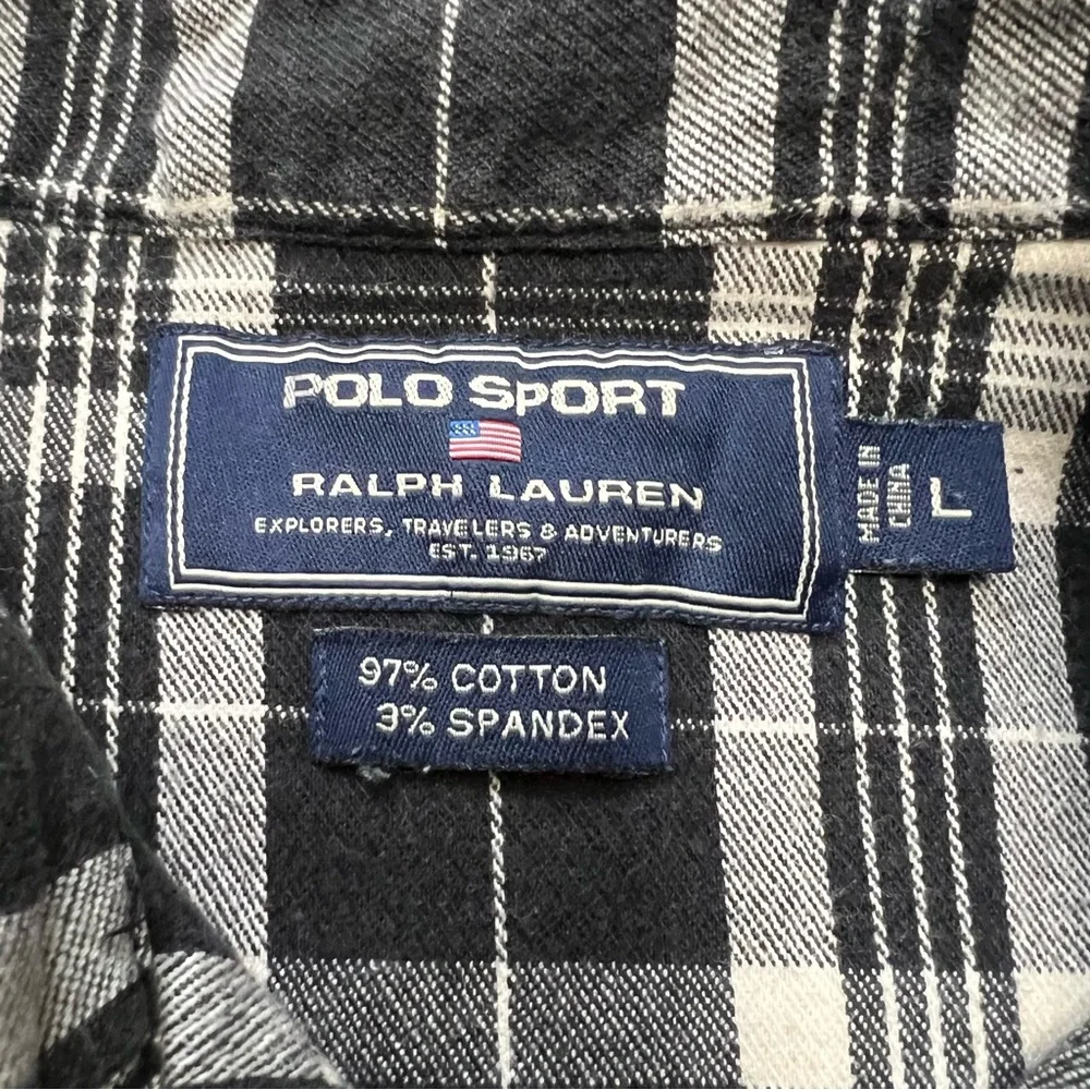 Vintage Polo Sport Purple Snap Button Flannel - Picture 3 of 7